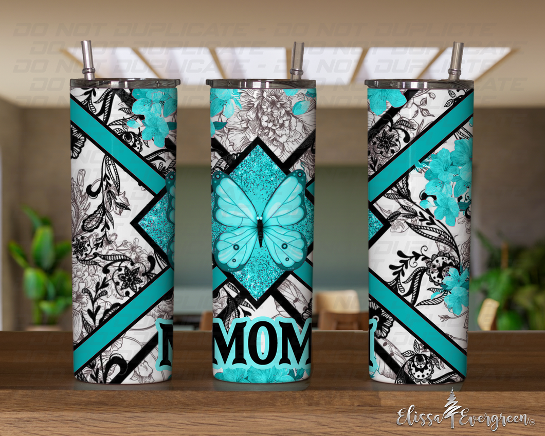Fluttering Delight: Personalized Butterfly and Floral Tumbler | Personalized