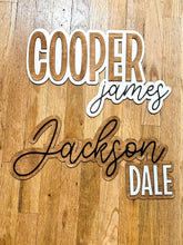 Load image into Gallery viewer, Personalized Double Layer Name Sign | Choose Your Own Font and Colors