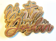 Load image into Gallery viewer, Personalized Double Layer Name Sign | Choose Your Own Font and Colors