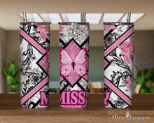 Load image into Gallery viewer, Fluttering Delight: Personalized Butterfly and Floral Tumbler | Personalized