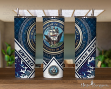 Load image into Gallery viewer, Sip in Style and Honor: Personalized Military 20 oz Tumblers