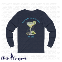 Load image into Gallery viewer, This One's For You Jimmy Tee Shirt | Navy With Aqua Letters | Honoring Jimmy T-shirt