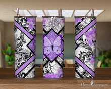 Load image into Gallery viewer, Fluttering Delight: Personalized Butterfly and Floral Tumbler | Personalized