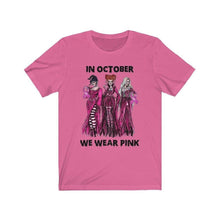 Load image into Gallery viewer, In October We Wear Pink Sanderson Sister's Graphic Tee Shirt