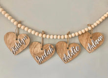 Load image into Gallery viewer, 4" Farmhouse Wood Valentine's Day Hearts with Custom Name