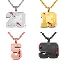 Load image into Gallery viewer, Personalized Men's Sports Stainless Steel Necklace | Name Pendants | Number Jewelry