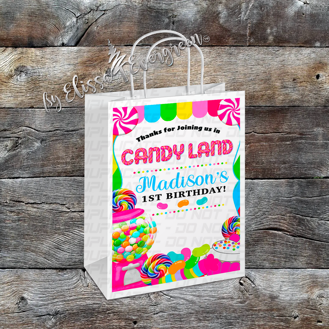Custom Candyland Gift Bags | Personalized