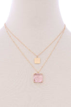Load image into Gallery viewer, 2 Layered Square Pendant Necklace