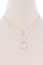 Load image into Gallery viewer, 2 Layered Square Pendant Necklace
