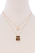 Load image into Gallery viewer, 2 Layered Square Pendant Necklace