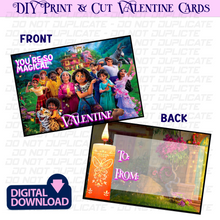 Load image into Gallery viewer, Encanto inspired Valentine Digital Download | Set of 5 Encanto Inspired designs | DIY kids printable valentines | Instant Digital Download