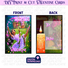 Load image into Gallery viewer, Encanto inspired Valentine Digital Download | Set of 5 Encanto Inspired designs | DIY kids printable valentines | Instant Digital Download