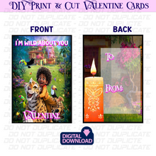 Load image into Gallery viewer, Encanto inspired Valentine Digital Download | Set of 5 Encanto Inspired designs | DIY kids printable valentines | Instant Digital Download