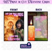 Load image into Gallery viewer, Encanto inspired Valentine Digital Download | Set of 5 Encanto Inspired designs | DIY kids printable valentines | Instant Digital Download