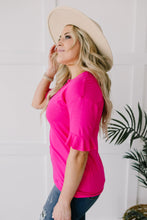 Load image into Gallery viewer, Crossing Wires Top in Fuchsia