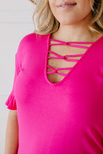 Load image into Gallery viewer, Crossing Wires Top in Fuchsia