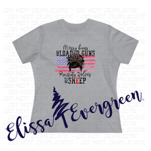 Load image into Gallery viewer, Messy Buns and Loaded Guns | Messy Buns | Mom Life Shirt | Women's Graphic Shirt | American Shirt