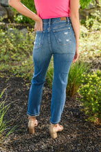 Load image into Gallery viewer, Judy Blue Hi-Rise Rainbow Embroidery Cropped Straight Leg Jeans