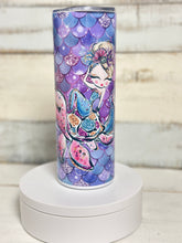 Load image into Gallery viewer, Pink and Purple Glamorous Mermaid 20 Ounce Tumbler | Personalized
