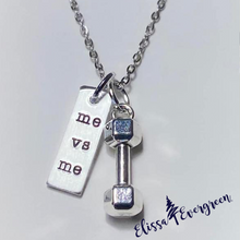 Load image into Gallery viewer, Me Vs. Me Hand Stamped Motivational Necklace
