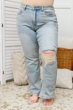 Load image into Gallery viewer, Judy Blue Meadow High Rise Straight Fit Destroyed Jeans