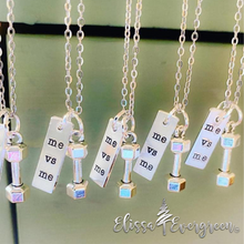 Load image into Gallery viewer, Me Vs. Me Hand Stamped Motivational Necklace