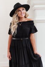 Load image into Gallery viewer, Olivia Tiered Maxi Dress in Black