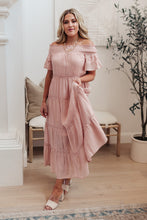 Load image into Gallery viewer, Olivia Tiered Maxi Dress in Pink
