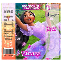 Load image into Gallery viewer, Encanto Valentines Day Candy Bar Wrappers and Encanto Valentines Day Completed Candy Bars
