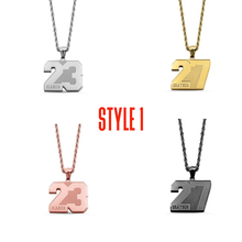 Load image into Gallery viewer, Personalized Men's Sports Stainless Steel Necklace | Name Pendants | Number Jewelry