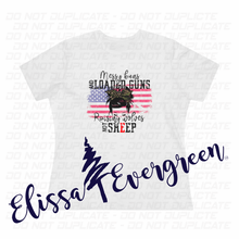 Load image into Gallery viewer, Messy Buns and Loaded Guns | Messy Buns | Mom Life Shirt | Women's Graphic Shirt | American Shirt