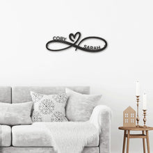 Load image into Gallery viewer, Couples Infinity Monogram Steel Sign | Personalized