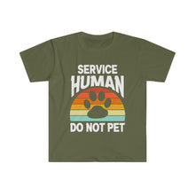 Load image into Gallery viewer, Service Human Do NOT Pet T-Shirt | Funny Dog Owner T-Shirt | RetroT-Shirt