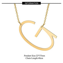 Load image into Gallery viewer, Big Letter Initial Necklace