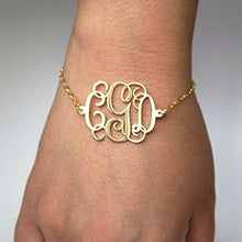 Load image into Gallery viewer, Personalized Monogram Bracelet | Bracelet or Anklet- Custom Made with up to Three Initials
