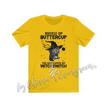 Load image into Gallery viewer, You Just Flipped My Witch Switch | Sarcastic Cat Halloween Witch T-Shirt