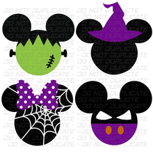 Load image into Gallery viewer, Halloween Mickey Face Monster Digital Download Bundle | Cuttable SVG | Printable PNG and JPEG |
