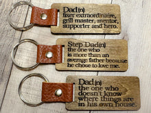 Load image into Gallery viewer, Premium Wood and Leather Keychain | Perfect Father&#39;s Day Gift | Personalized
