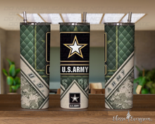 Load image into Gallery viewer, Sip in Style and Honor: Personalized Military 20 oz Tumblers
