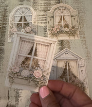 Load image into Gallery viewer, Collected Chaos Sticker Pack | The One with The Windows - Floral Window &amp; Shutter Stickers – Set of 8
