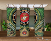 Load image into Gallery viewer, Sip in Style and Honor: Personalized Military 20 oz Tumblers
