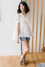 Load image into Gallery viewer, Smooth Sailing White Flowy Top
