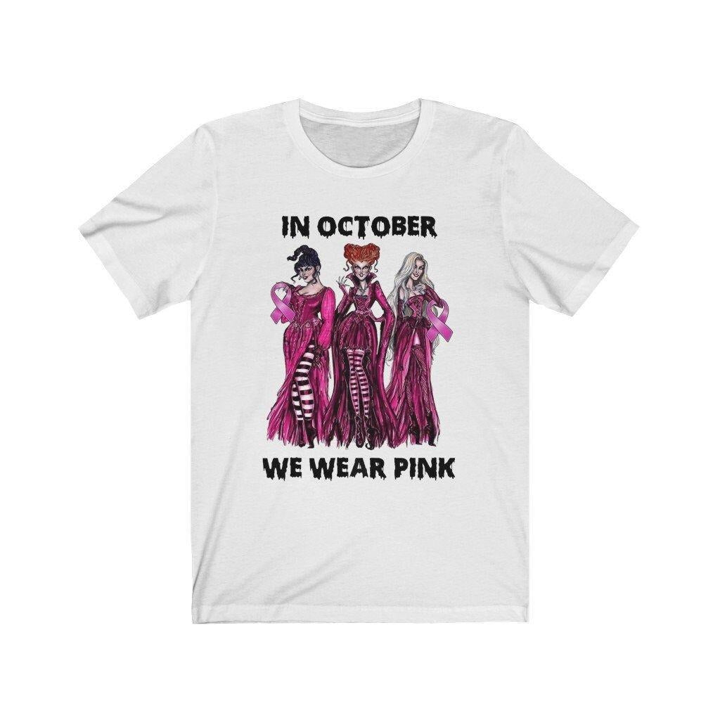 In October We Wear Pink Sanderson Sister's Graphic Tee Shirt