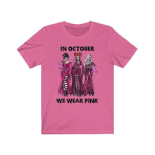Load image into Gallery viewer, In October We Wear Pink Sanderson Sister&#39;s Graphic Tee Shirt
