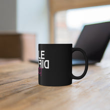 Load image into Gallery viewer, I Hustle Different 11oz Black Motivational Mug
