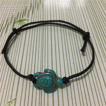 Load image into Gallery viewer, Carved Boho Turquoise Turtle Anklet
