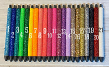 Load image into Gallery viewer, Animal Print Personalized Glitter Pen | Personalized Desk Set | Glitter Ink Joy Pens
