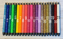 Load image into Gallery viewer, Glitter Crayon Pen | Personalized Pen | Personalized Desk Set
