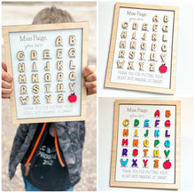 Load image into Gallery viewer, Personalized Alphabet Gift Sign | Teacher Appreciation Gift
