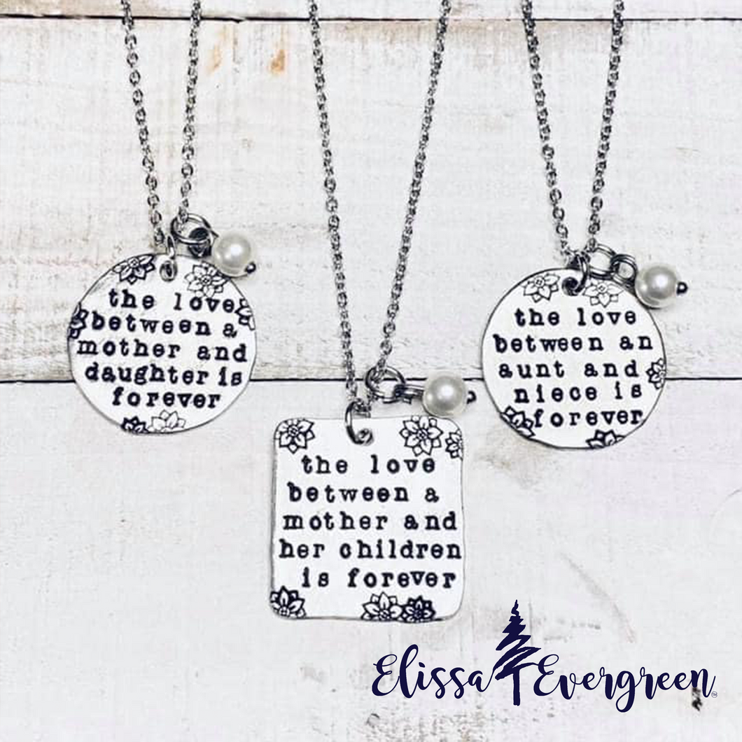 The Love Between Pewter Necklace and Chain